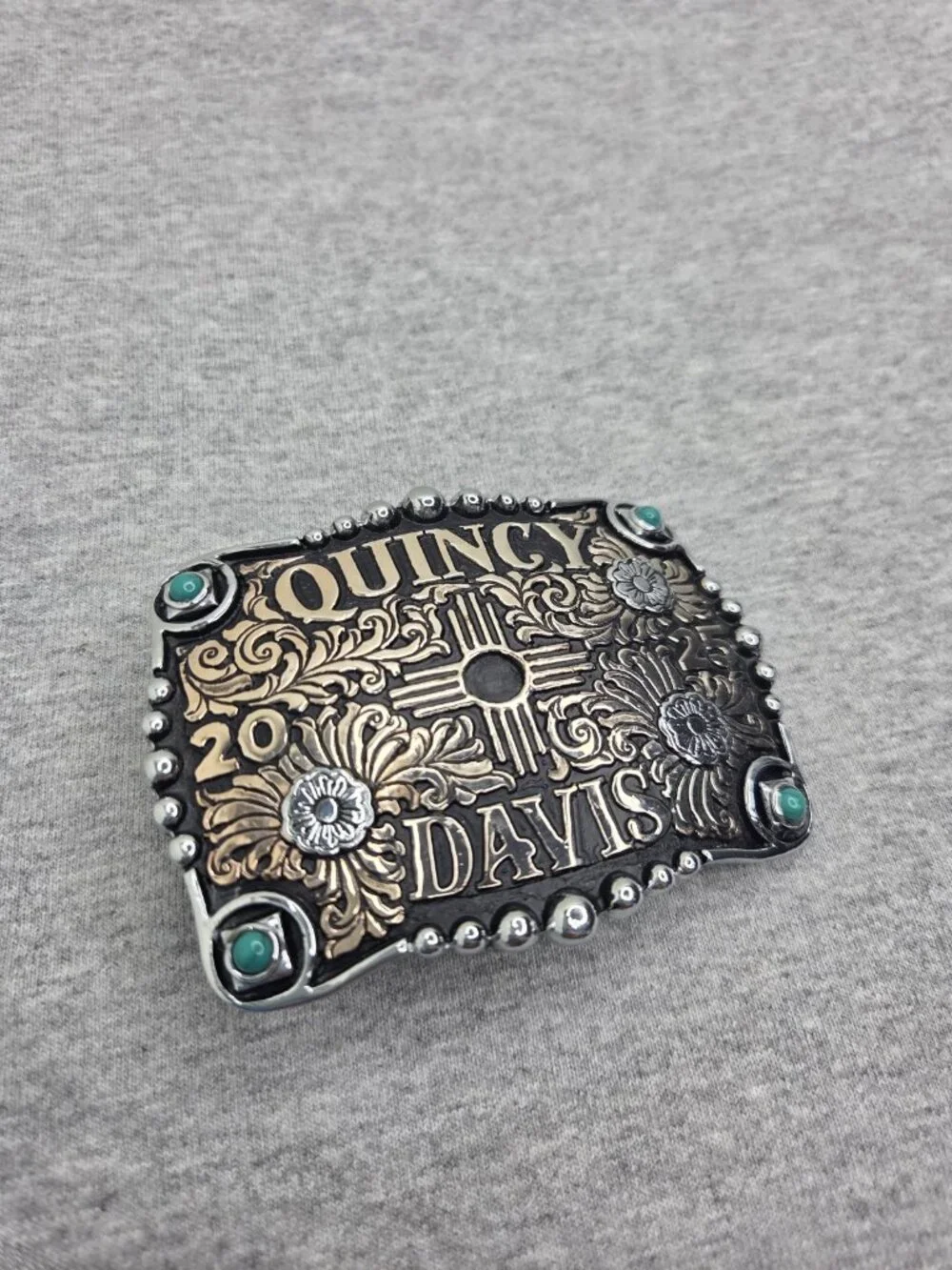 Corriente Buckle Co Quincy Davis Large 2025 Rodeo Trophy Belt Buckle